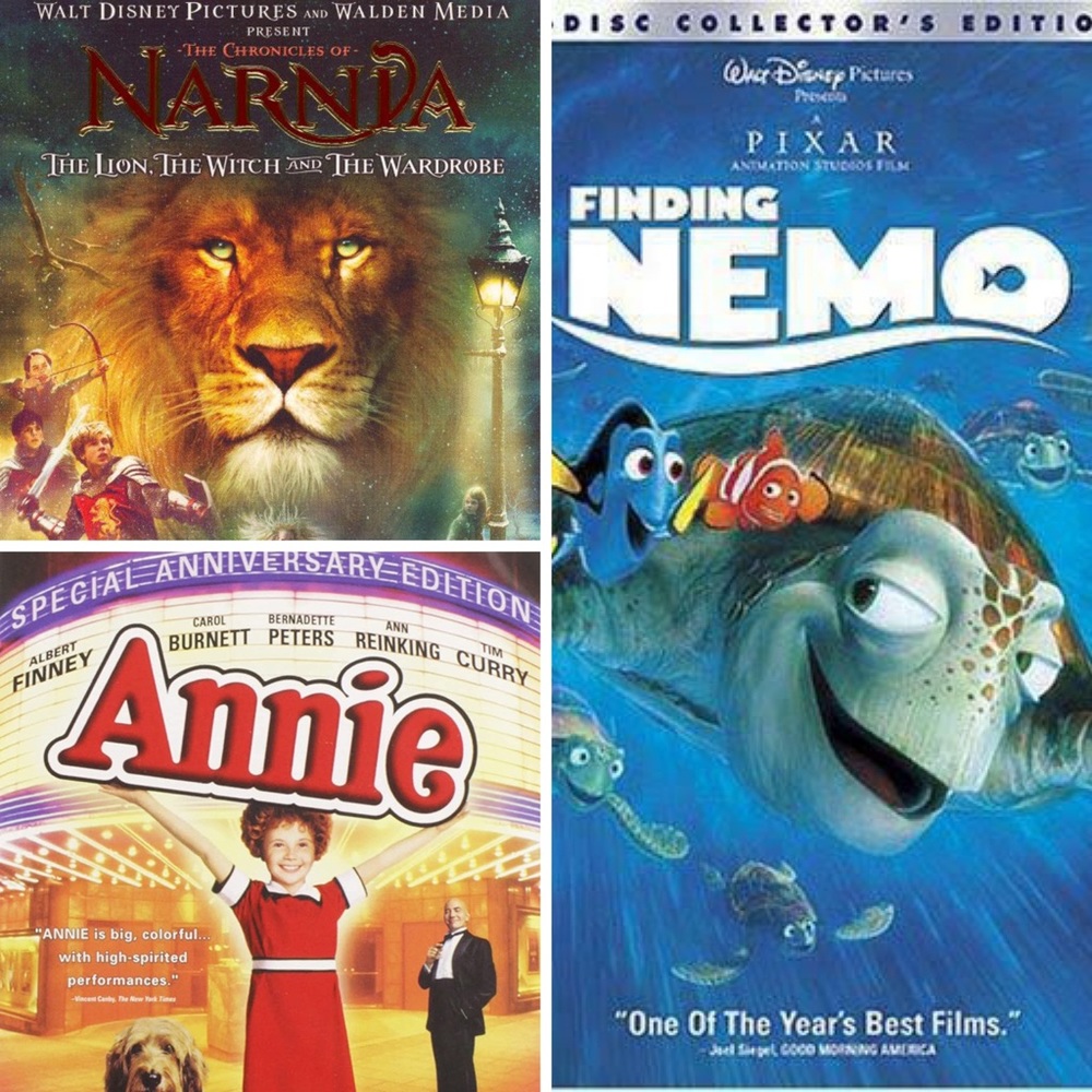 3 Bundle DVD Lot Nemo - Annie -‎ Narnia